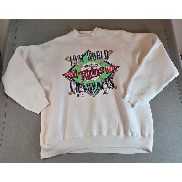 Vintage 1991 Minnesota Twins World Series Champions Starter Sweatshirt XL - Picture 1 of 13